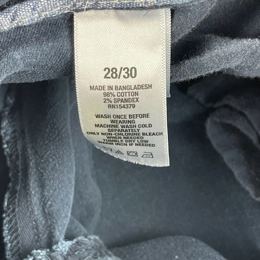 Aero Chino Pants Womens 28/30 Skinny Blue Flat Front - Picture 2 of 10